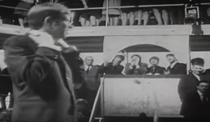 From their perch, the Beatles sing along with Long John Baldry on 